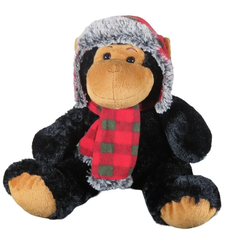 Dan Dee Plush Monkey Winter Outfit Scarf and Hot 16in Stuffed Animal